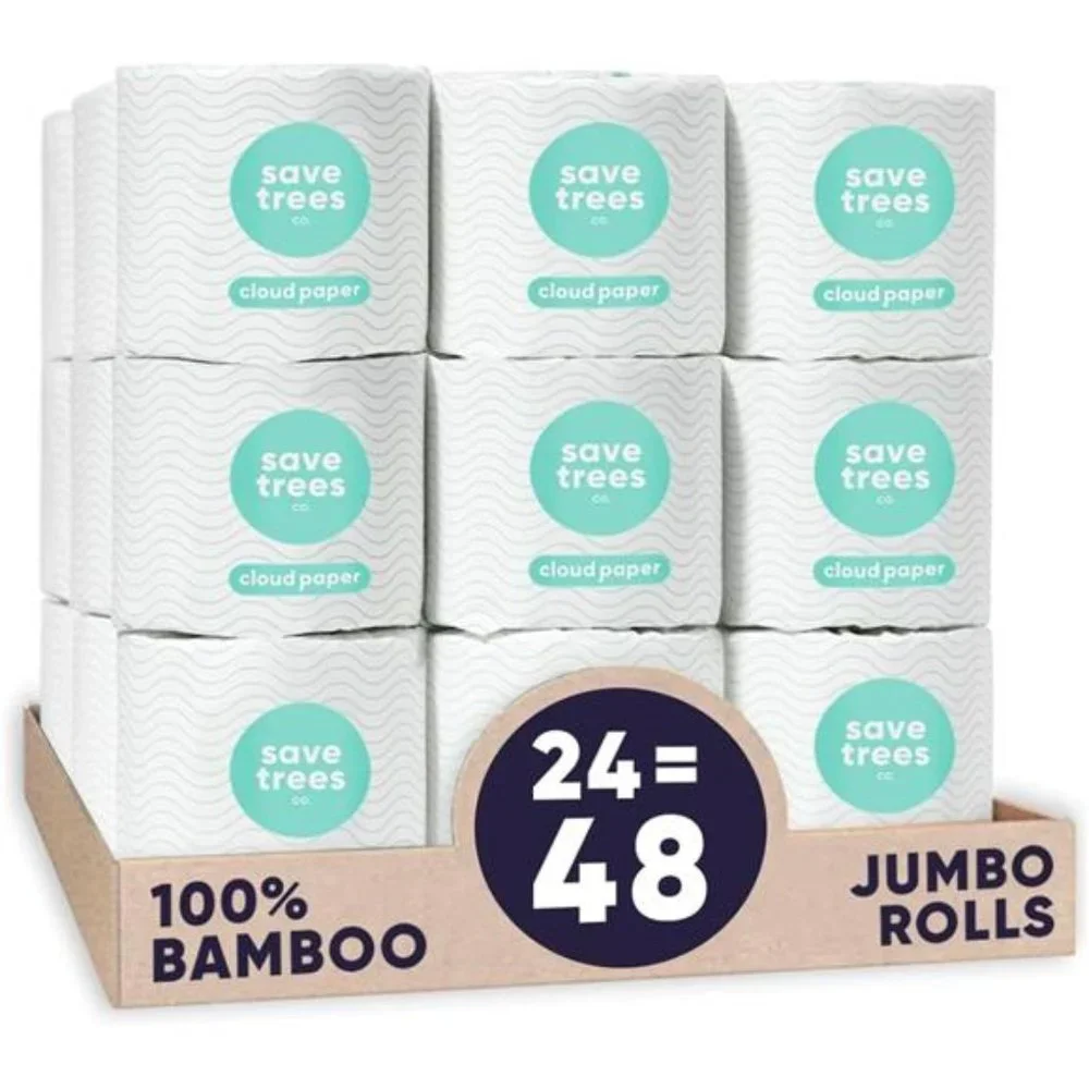 Bamboo Toilet Paper - 24 Rolls Of Eco Friendly Septic Safe Organic Toilet Paper